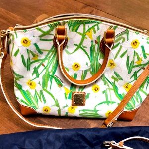 Dooney & Bourke spring satchel flowers.